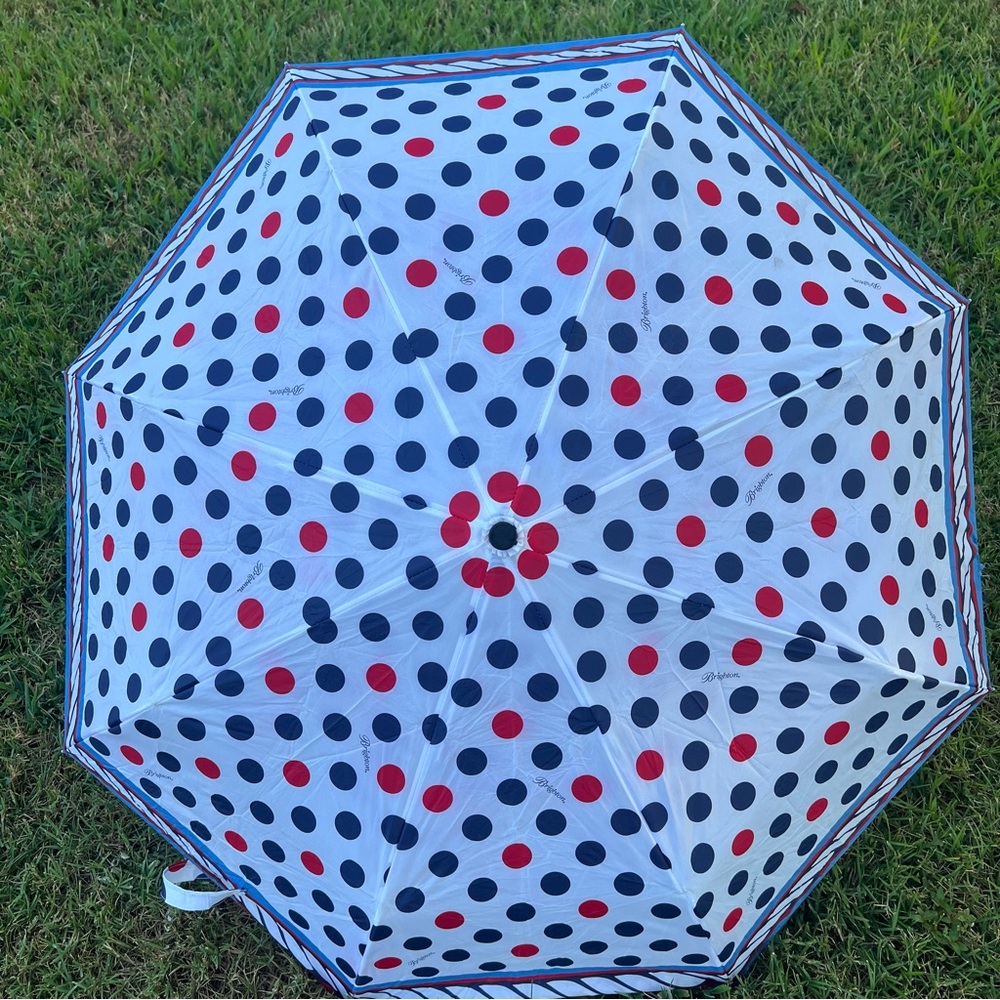 Brighton Umbrella Raining Polka Dots Preowned - Picture 5 of 6